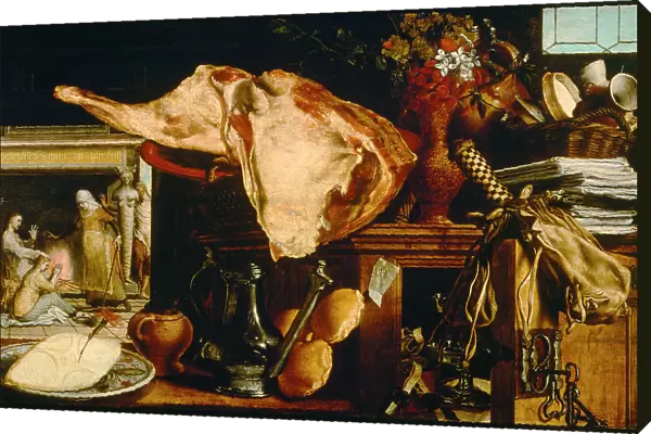 Vanity Still Life (Christ in the House of Martha and Mary), 1552. Artist: Aertsen, Pieter (1508-1575)