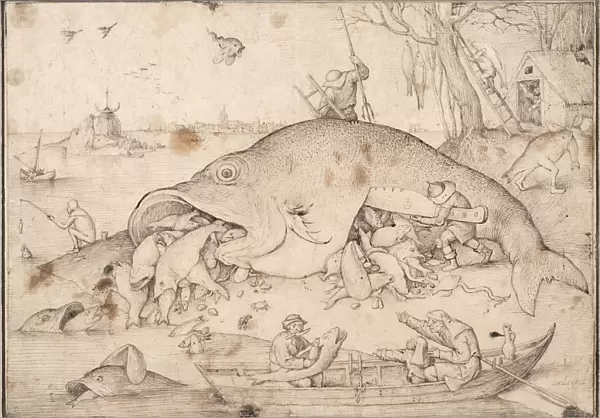 Big Fish Eat Little Fish, 1556. Artist: Bruegel (Brueghel), Pieter, the Elder (ca 1525-1569)