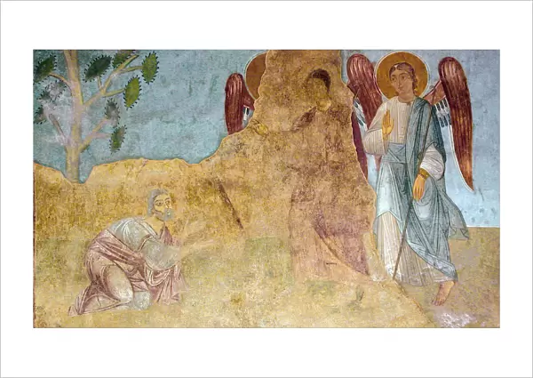 The Hospitality of Abraham (Old Testament Trinity). Artist: Ancient Russian frescos