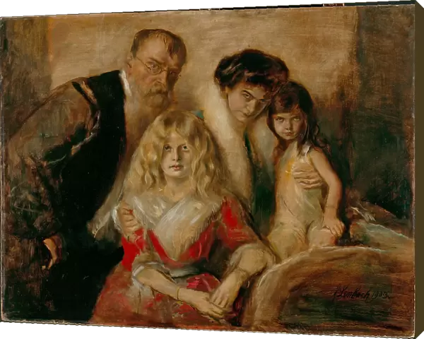 The Artist with his Wife and Children. Artist: Lenbach, Franz, von (1836-1904)