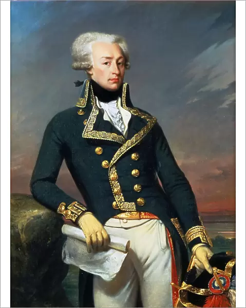 Portrait of Gilbert Motier the Marquis De La Fayette (1757-1834), as a Lieutenant General, 1791. Artist: Court, Joseph-Desire (1797-1865)
