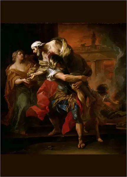 Aeneas Carrying Anchises. Artist: Van Loo, Carle (1705-1765)