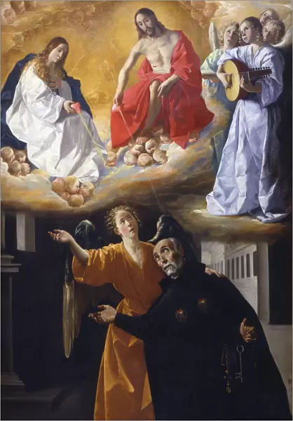 The vision of Saint Alphonsus Rodriguez. Artist: Zurbaran, Francisco, de (1598-1664)