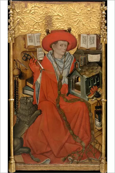 Saint Jerome in his Study. Artist: Ferrer, Jaume (active 1430-1461)