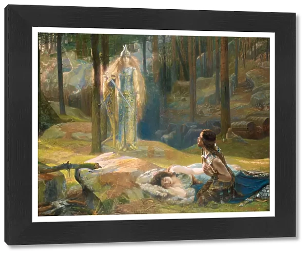 The Revelation. Brunhilde Seeing Siegmund And Sieglinde, 1893. Artist: Bussiere, Gaston (1862-1928)