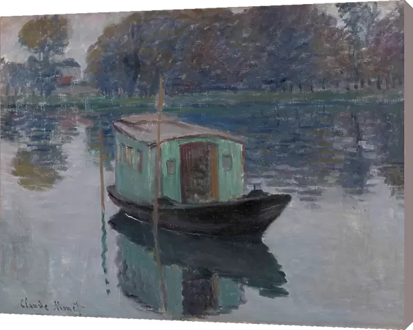 The Studio Boat (Le bateau-atelier), 1874. Artist: Monet, Claude (1840-1926)