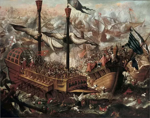 The Battle of Lepanto, 17th century. Artist: Anonymous