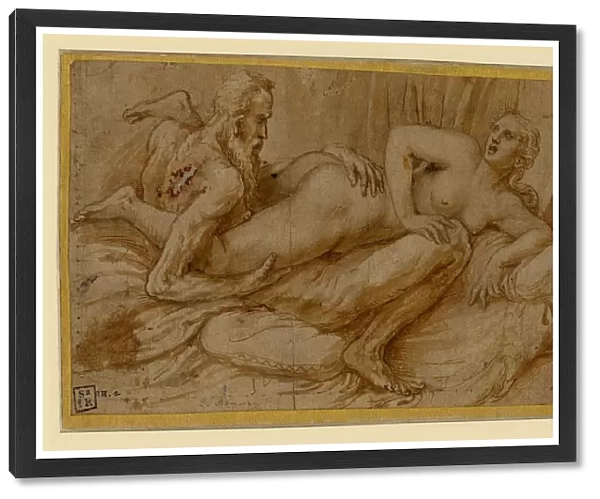 Erotic Scene, after 1524. Artist: Romano, Giulio (1499-1546)