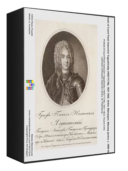 Portrait of Count Pavel Ivanovich Yaguzhinsky (1683?1736), 1821-1822. Artist: Afanasyev, Afanasy (active c. 1809-1826)