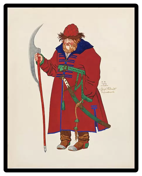 Costume design for the opera The Tale of Tsar Saltan by N. Rimsky-Korsakov, 1929. Artist: Bilibin, Ivan Yakovlevich (1876-1942)