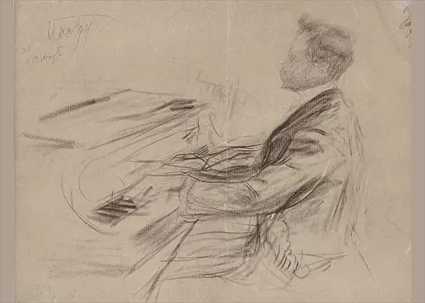 Alexander Scriabin (1872-1915) at the grand piano, 1909