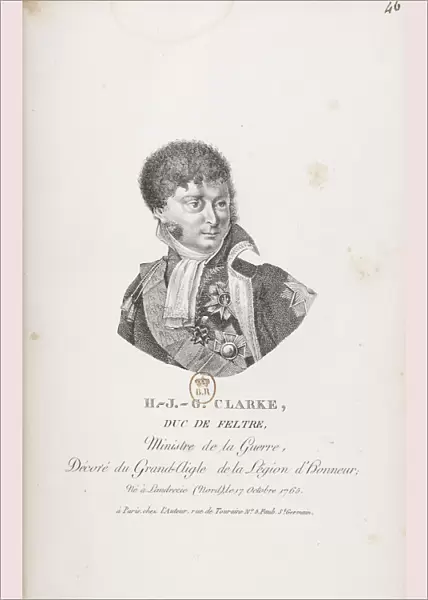 Henri-Jacques-Guillaume Clarke, comte d Hunebourg, duc de Feltre (1765-1818), 1810