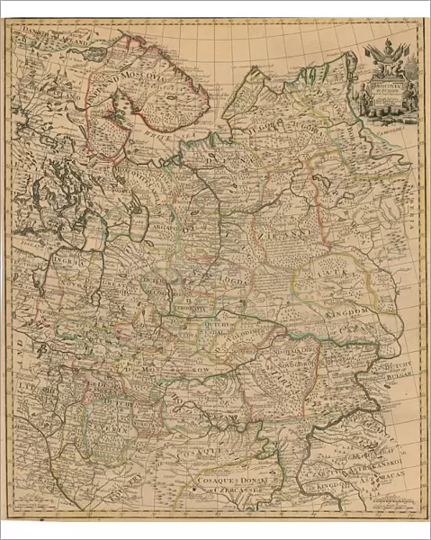 Map of the European Russia, 1721
