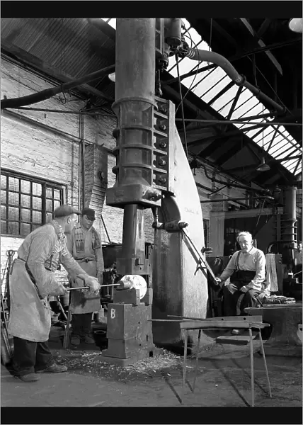 Forging at the foundry of AT Green & Sons Ltd, Rotherham, South Yorkshire, 1963