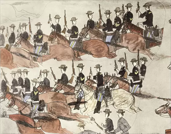Battle of Little Bighorn, Montana, USA, 25-26 June 1876 (c1900)