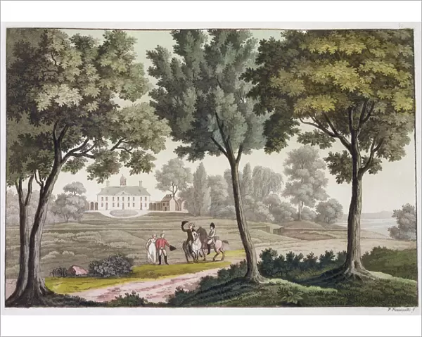 George Washingtons House at Mount Vernon, Virginia, USA, c1820-1839