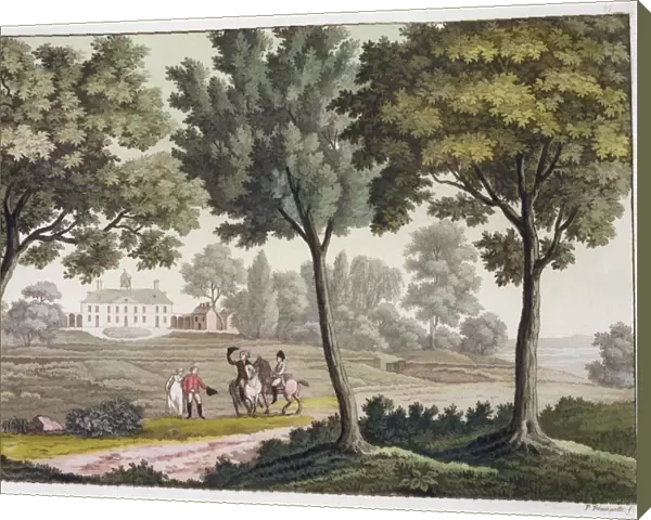 George Washingtons House at Mount Vernon, Virginia, USA, c1820-1839