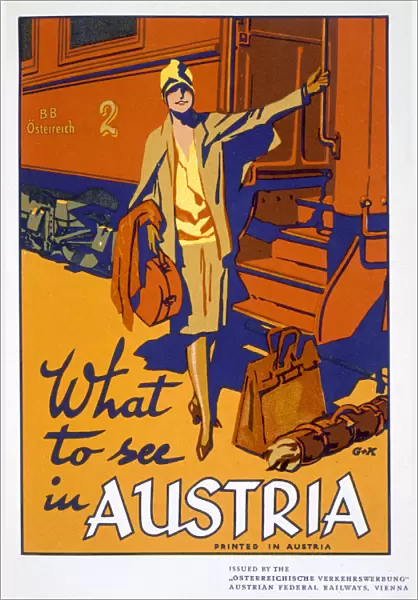 What to see in Austria, travel poster, c1920s