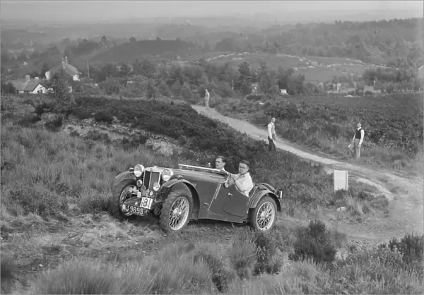 1936 MG PB of R Green taking part in the NWLMC Lawrence Cup Trial, 1937. Artist: Bill Brunell