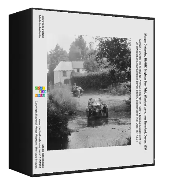 Morgan 3-wheeler, B&HMC Brighton-Beer Trial, Windout Lane, near Dunsford, Devon, 1934