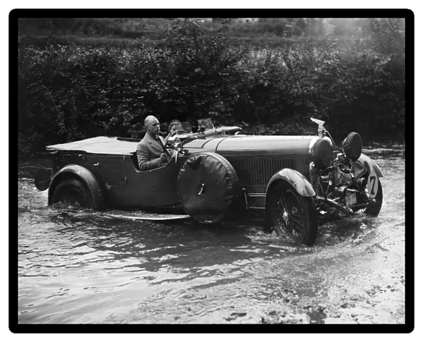 3-litre Lagonda of RD Tong fording the River Exe at Yealscombe, Devon, JCC Lynton Trial, 1932
