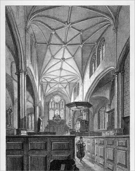 Interior view of the Church of St Alban, Wood Street, City of London, 1838