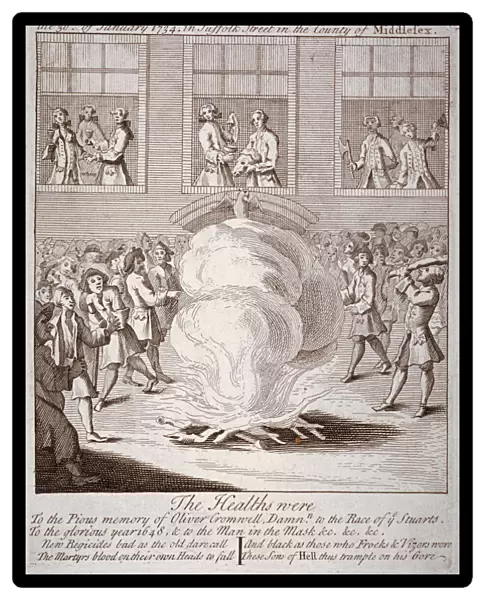 Anti-Cromwell demonstration, Suffolk Street, London, 1735