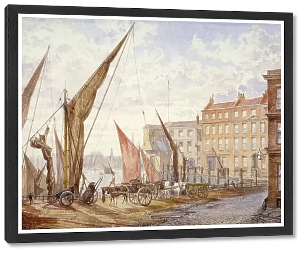 View of Maidstone Wharf, Queenhithe, City of London, 1865. Artist: Alfred Slocombe