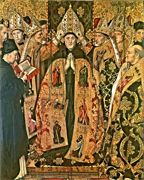 Saint Augustine Episcopal Consecration. Table of the altarpiece, 1470