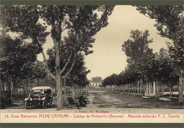 Vichy Catalan Health Resort in Caldes de Malavella (Girona), Railroad Station Avenue