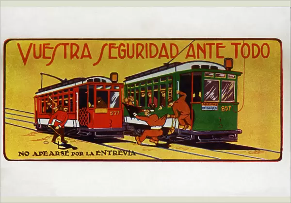 Advertising postcard published by the Compania de Tranvias de Barcelona