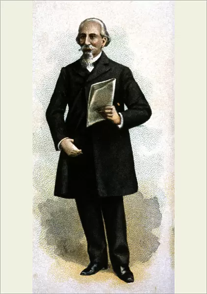 Jose Zorrilla (1817-1893), Spanish writer, engraving, 1888