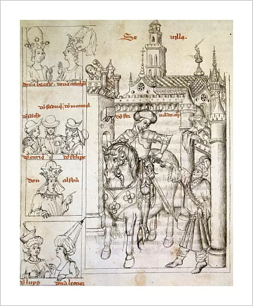 Taking Seville by Ferdinand III The Saint, illustration in the manuscript Geology