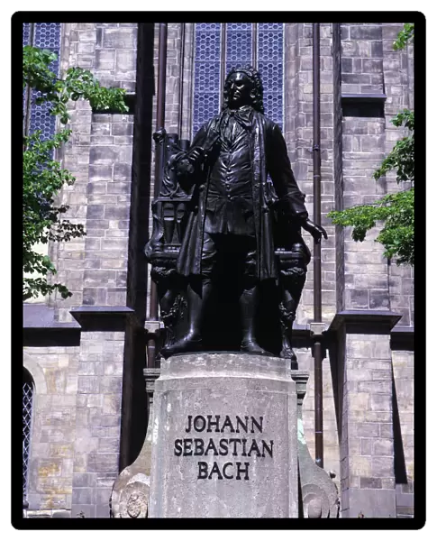 Monument in Leipzig dedicated to Johann Sebastian Bach (1685-1750), German composer