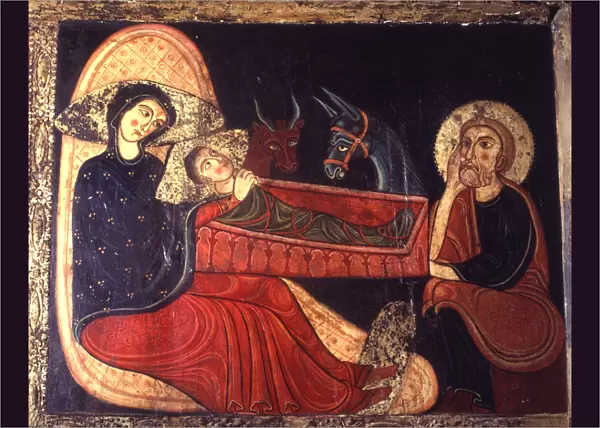 Birth, detail of the Avia Front, from the Church of Saint Mary of Avia in Berguedà