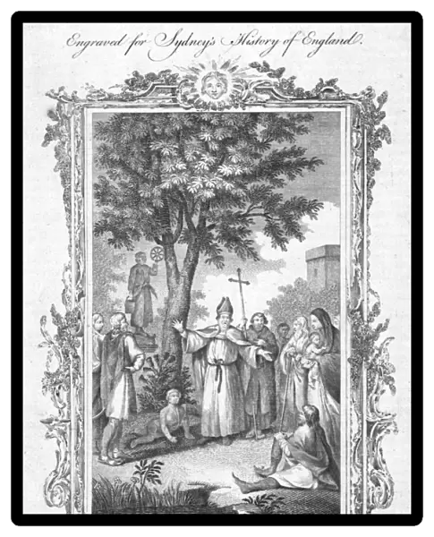 Berinus Converting the Saxons to Christianity. (c1774). Artist: Walker