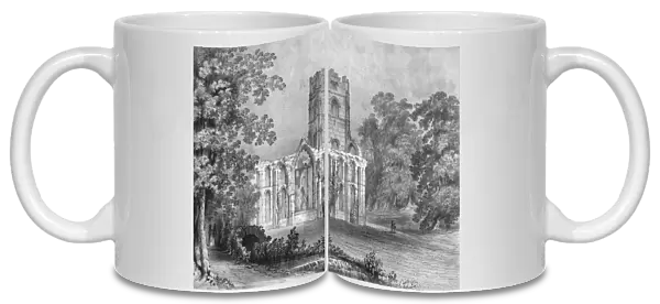 Fountains Abbey, 1840. Artist: W Monkhouse