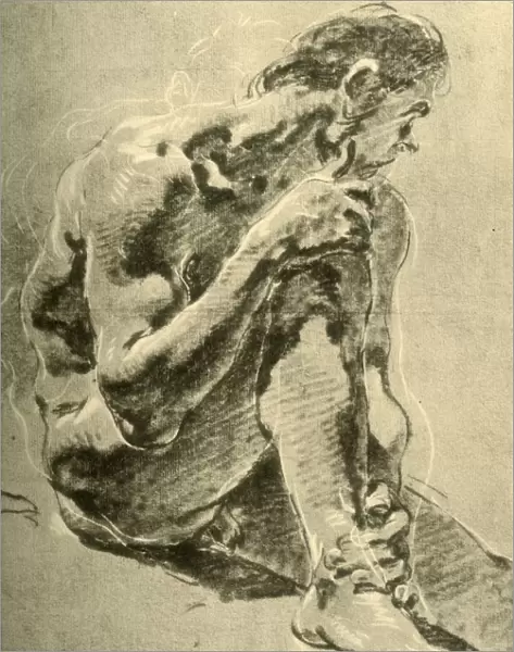 Nude seated, 1715-1716, (1928). Artist: Giovanni Battista Tiepolo