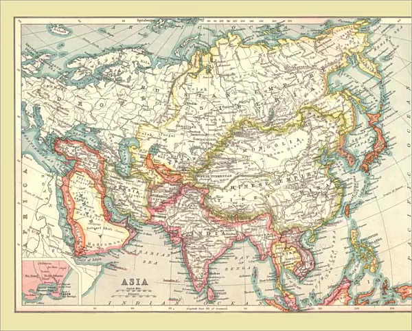 Map of Asia, 1902. Creator: Unknown