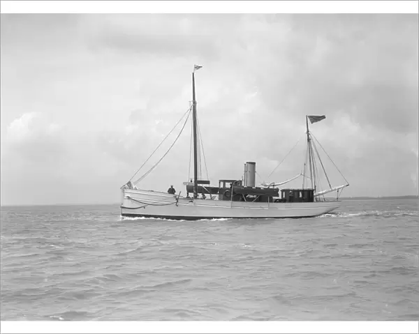 The steam yacht Gamecock, 1912. Creator: Kirk & Sons of Cowes