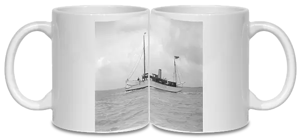 The steam yacht Gamecock, 1912. Creator: Kirk & Sons of Cowes