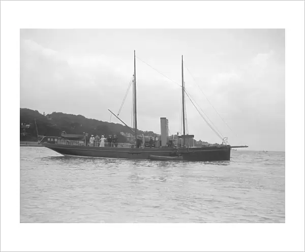 The steam yacht Harbinger, 1912. Creator: Kirk & Sons of Cowes