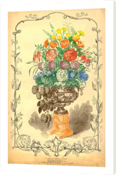 A Vase of Summer Flowers, 1849. Creator: Unknown