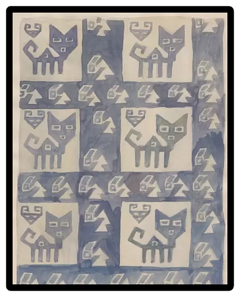 South American textile design, 1951. Creator: Shirley Markham