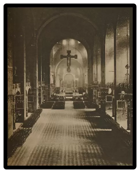 Interior of Westminster Cathedral Viewed from the West End, c1935. Creator: Cyril Ellis