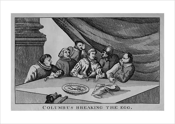 Columbus Breaking The Egg, c1815. Creator: William Davison