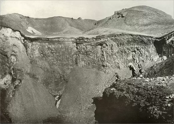 The Holy Crater of Fuji-San, 1910. Creator: Herbert Ponting