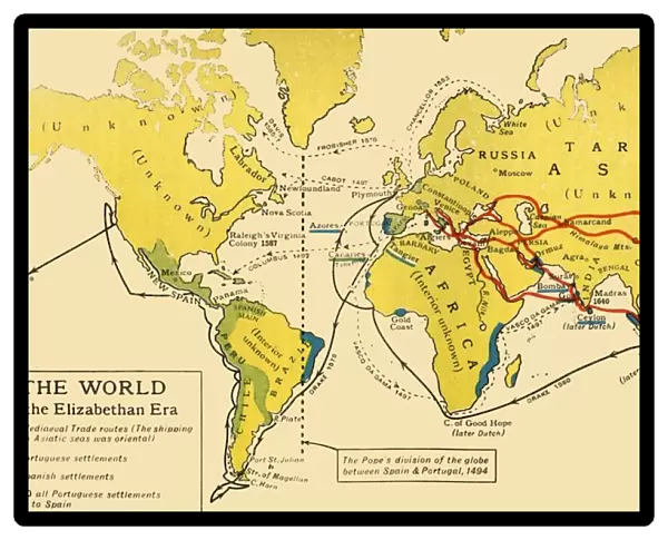 The World in the Elizabethan Era, 1926. Creators: Unknown, Emery Walker Ltd