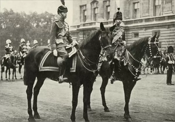 His Majesty with the Duke of Gloucester, at the Trooping the Colour, 1928, 1937