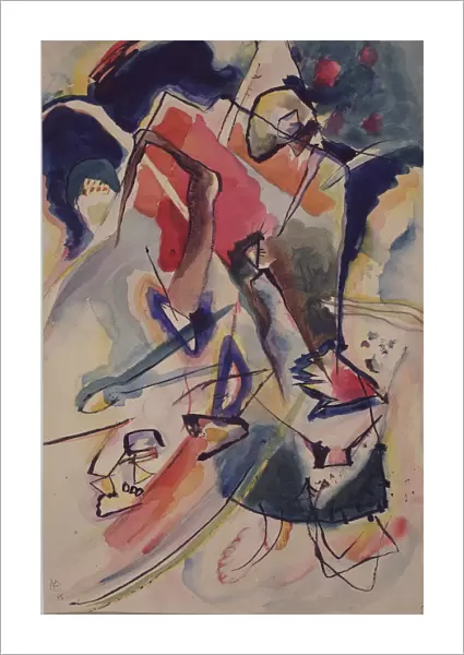 Composition with a womans figure, 1915. Artist: Kandinsky, Wassily Vasilyevich